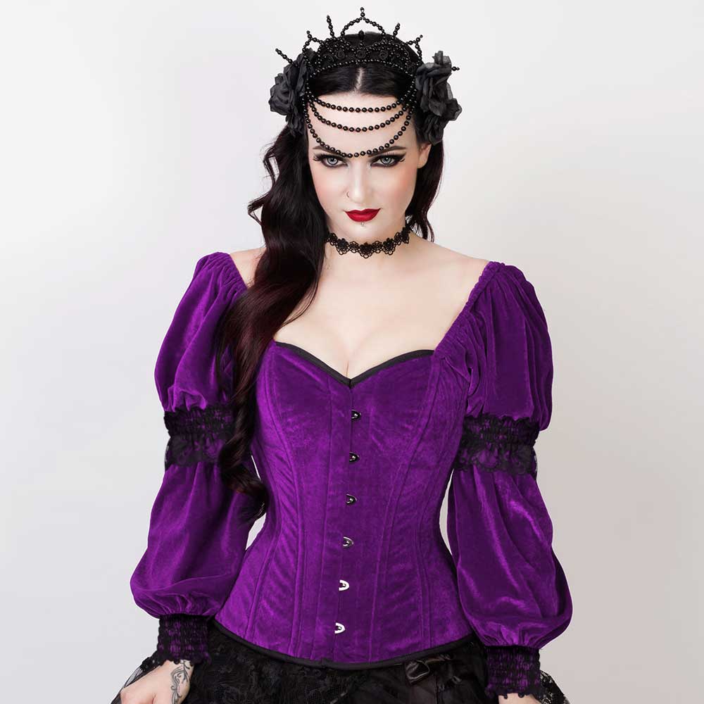 Attitude Corsets - Tibanna Overbust corset - Purple